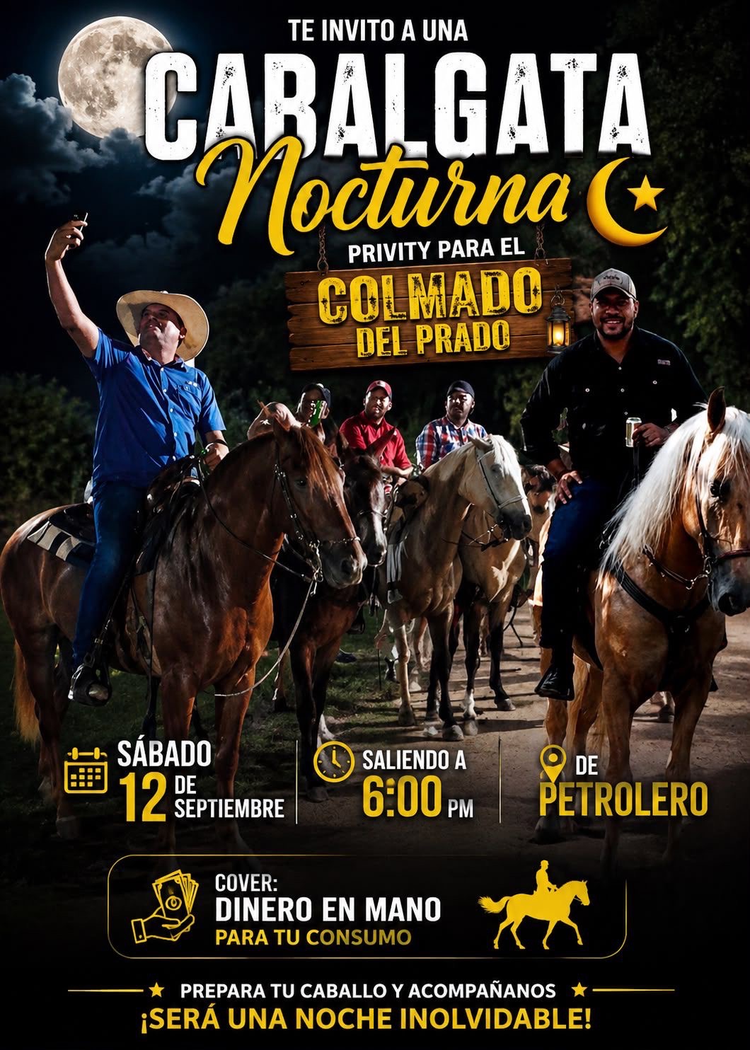 Cabalgata Nocturna Privity para el colmado Del Prado