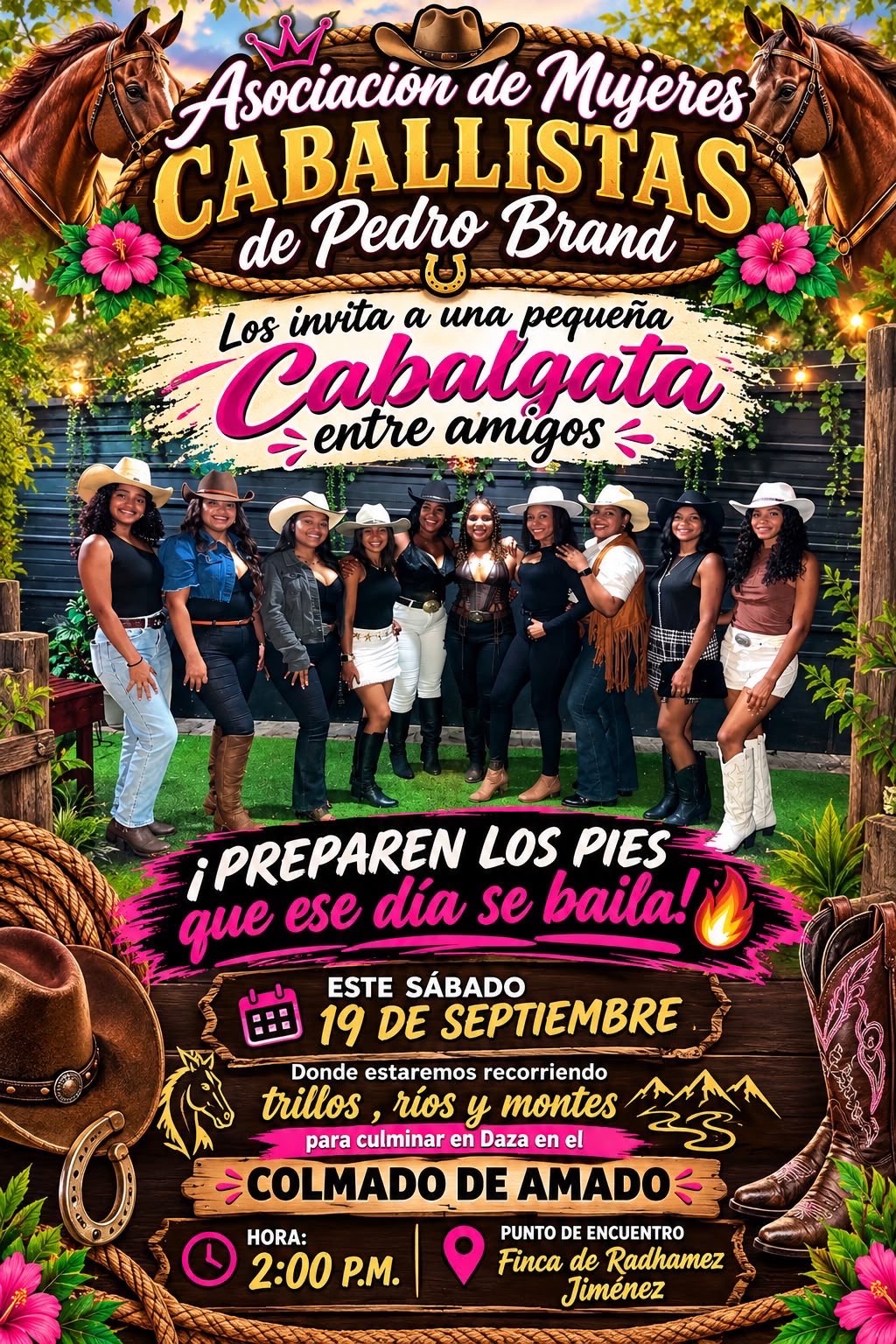 asociación de mujeres caballistas de pedro brand