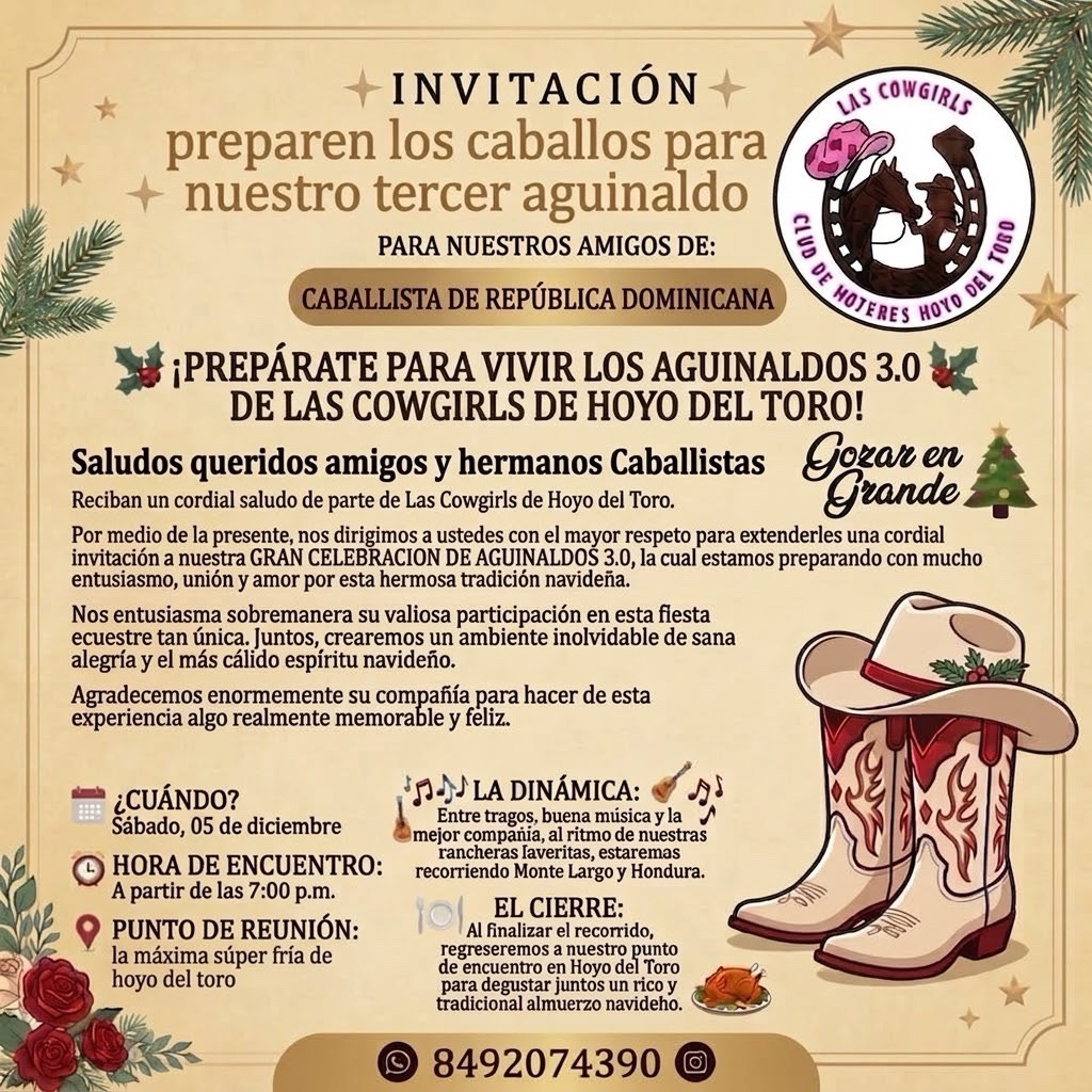 Tercer aguinaldo de las cowgirls de hoyo del toro